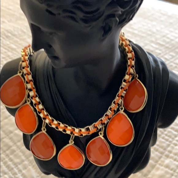 Orange and gold necklace - Picture 2 of 2